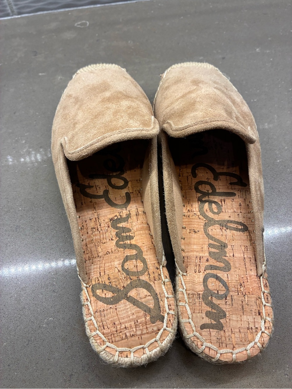 Sam Edelman Suede Espadrille Loafers in Taupe